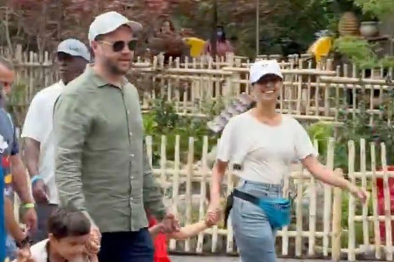 JD Vance with family at Disneyland.