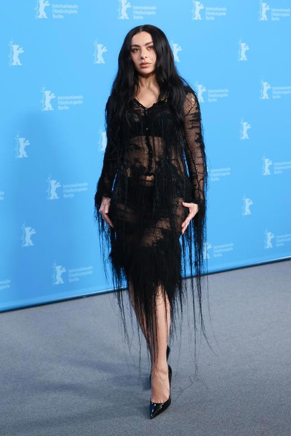 Charli XCX made an appearance at the 76th Berlinale Berlin International Film Festival on February 14 to promote her film The Moment.