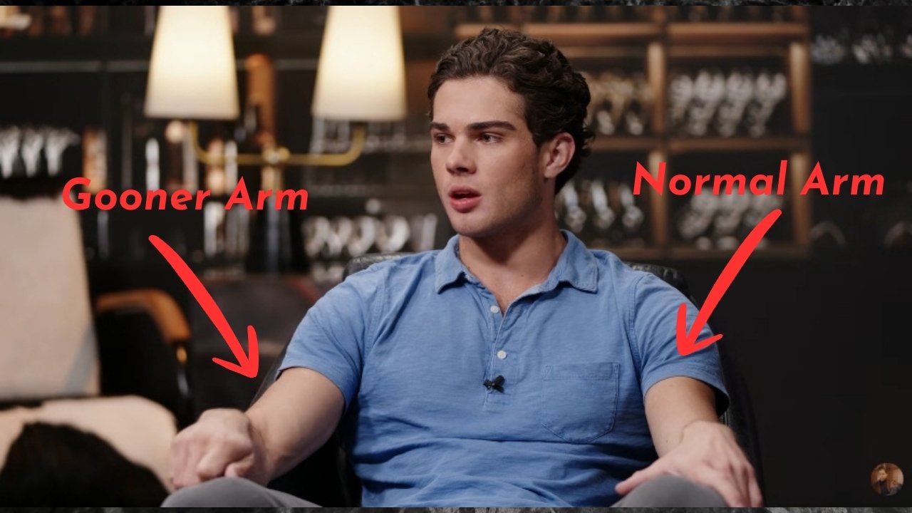 Braden's gooner arm compared to his off-hand...