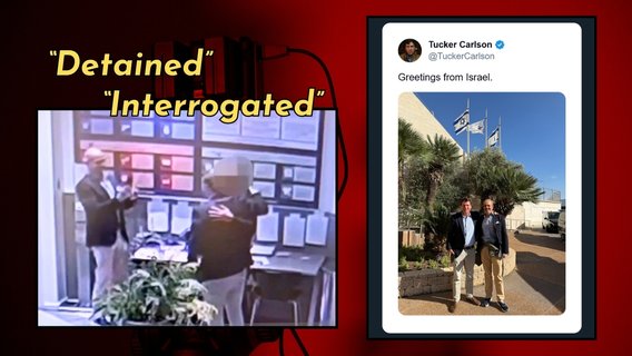 Tucker Carlson's Israel Airport Claim Falls Apart as Video Shows Friendly Interaction
