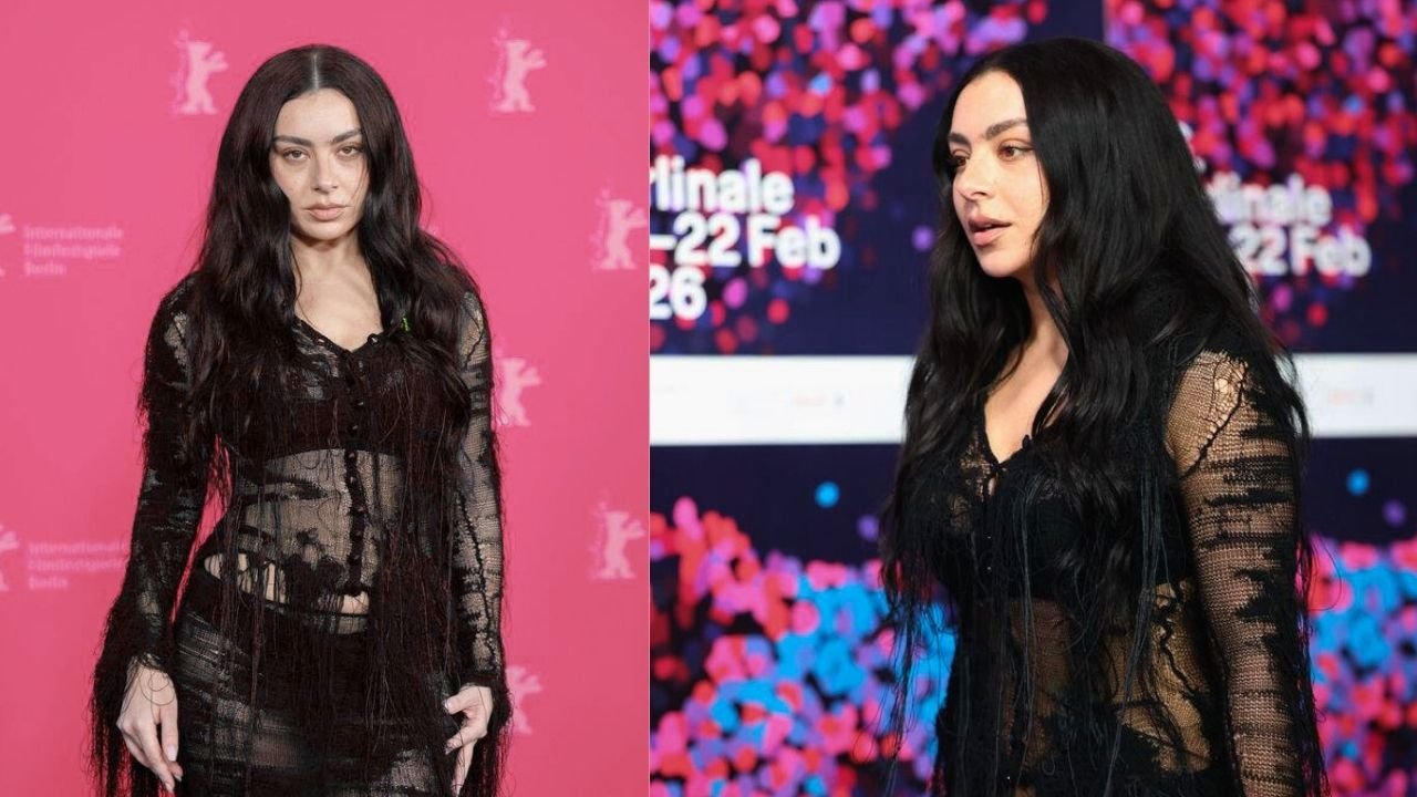 Charli XCX Channels Dark Fantasy in Sheer Black Knit at Berlinale