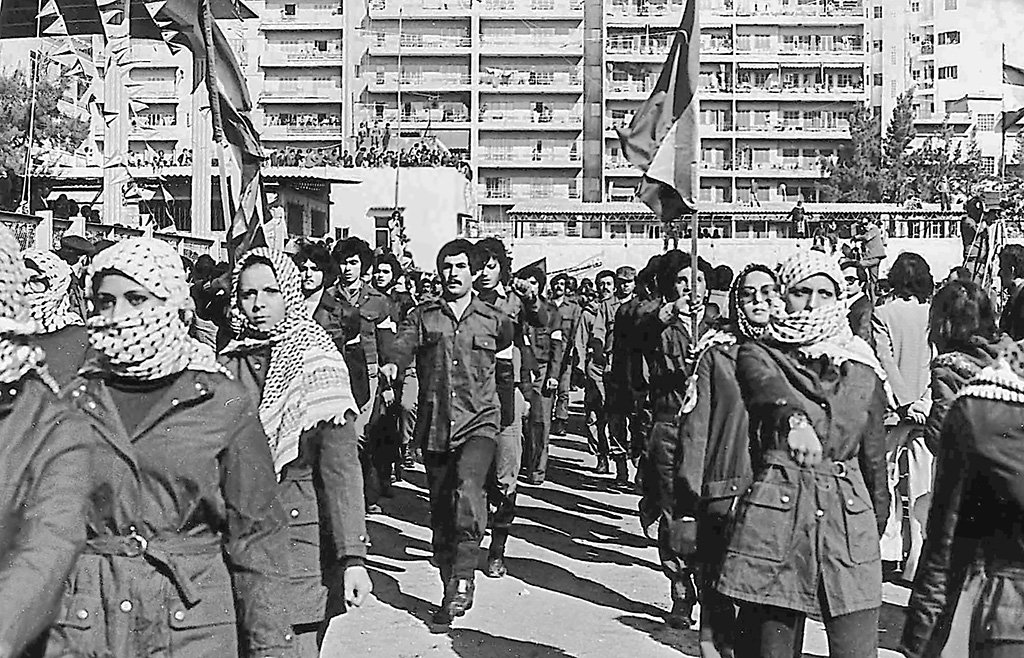 Rally in Beirut, Lebanon, 1979.