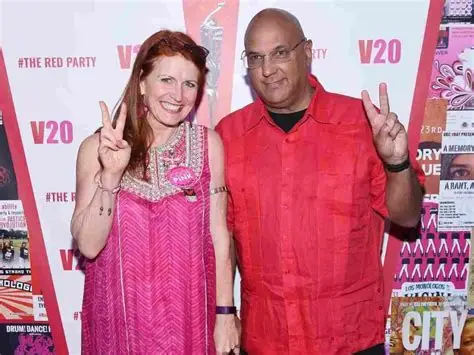Neville Roy Singham and wife.