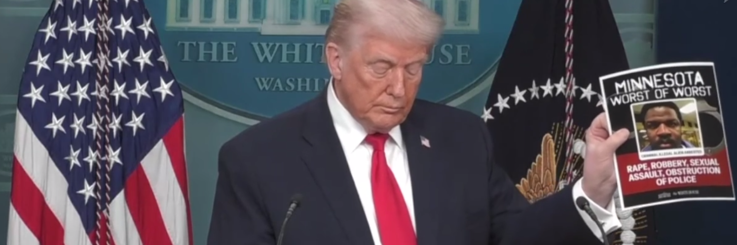 President Trump speaks on the criminals that Antifa claims to be protecting, Jan. 2026.